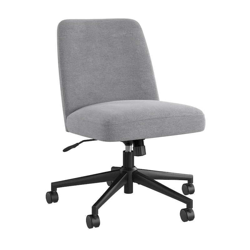 Chaise de bureau sans accoudoirs à dossier mi-haut et roulettes