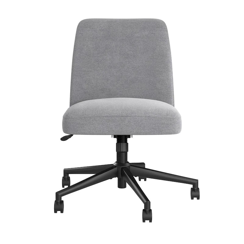 Chaise de bureau sans accoudoirs à dossier mi-haut et roulettes