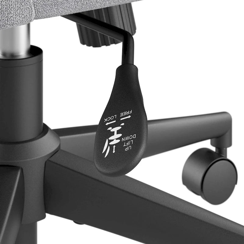 Chaise de bureau sans accoudoirs à dossier mi-haut et roulettes