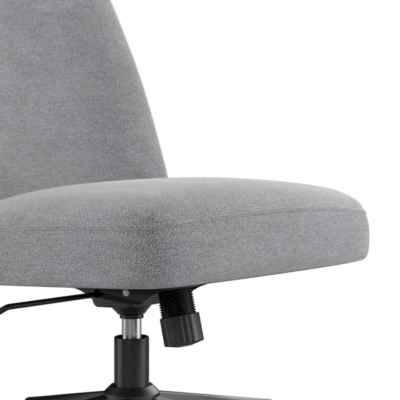 Chaise de bureau sans accoudoirs à dossier mi-haut et roulettes